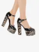 Giuseppe Zanotti zebra print platforms