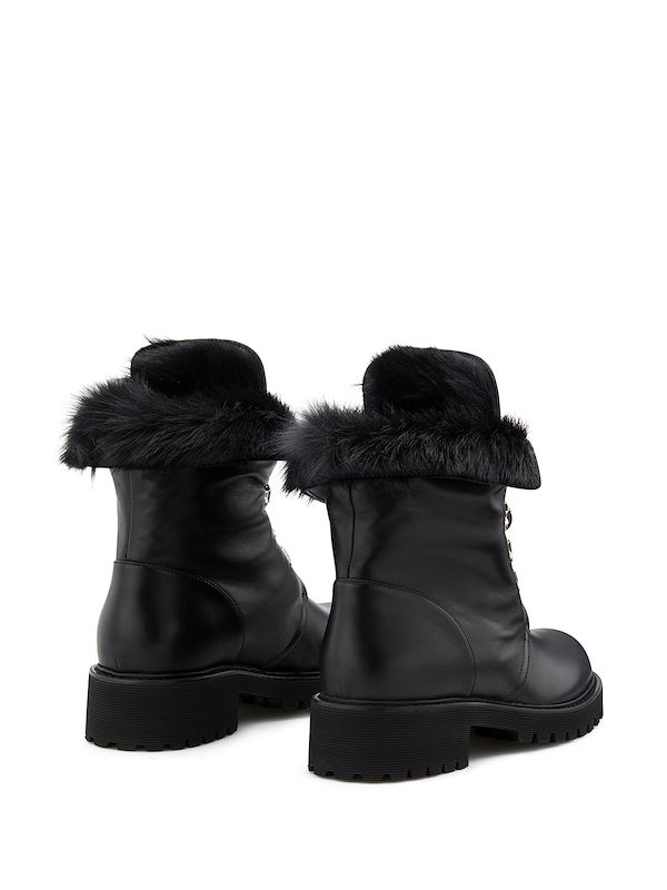 giuseppe zanotti shearling boots