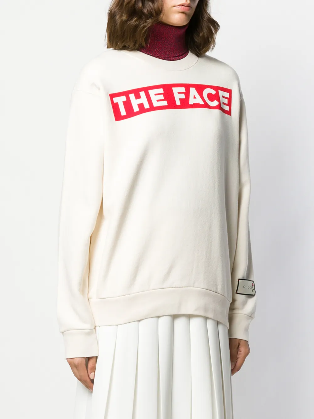 gucci white face sweater