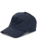 Emporio Armani logo embroidered baseball cap - Blue