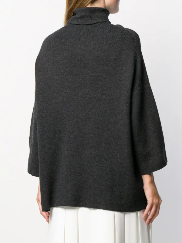 メ*5様 YOHJI YAMAMOTO femme ウールハイネックセーター Yohji Yamamoto Pre-Owned Turtleneck Loose Jumper | Grey | FARFETCH
