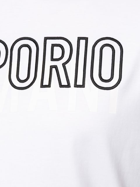 Emporio Armani Embroidered Logo T-shirt - Farfetch