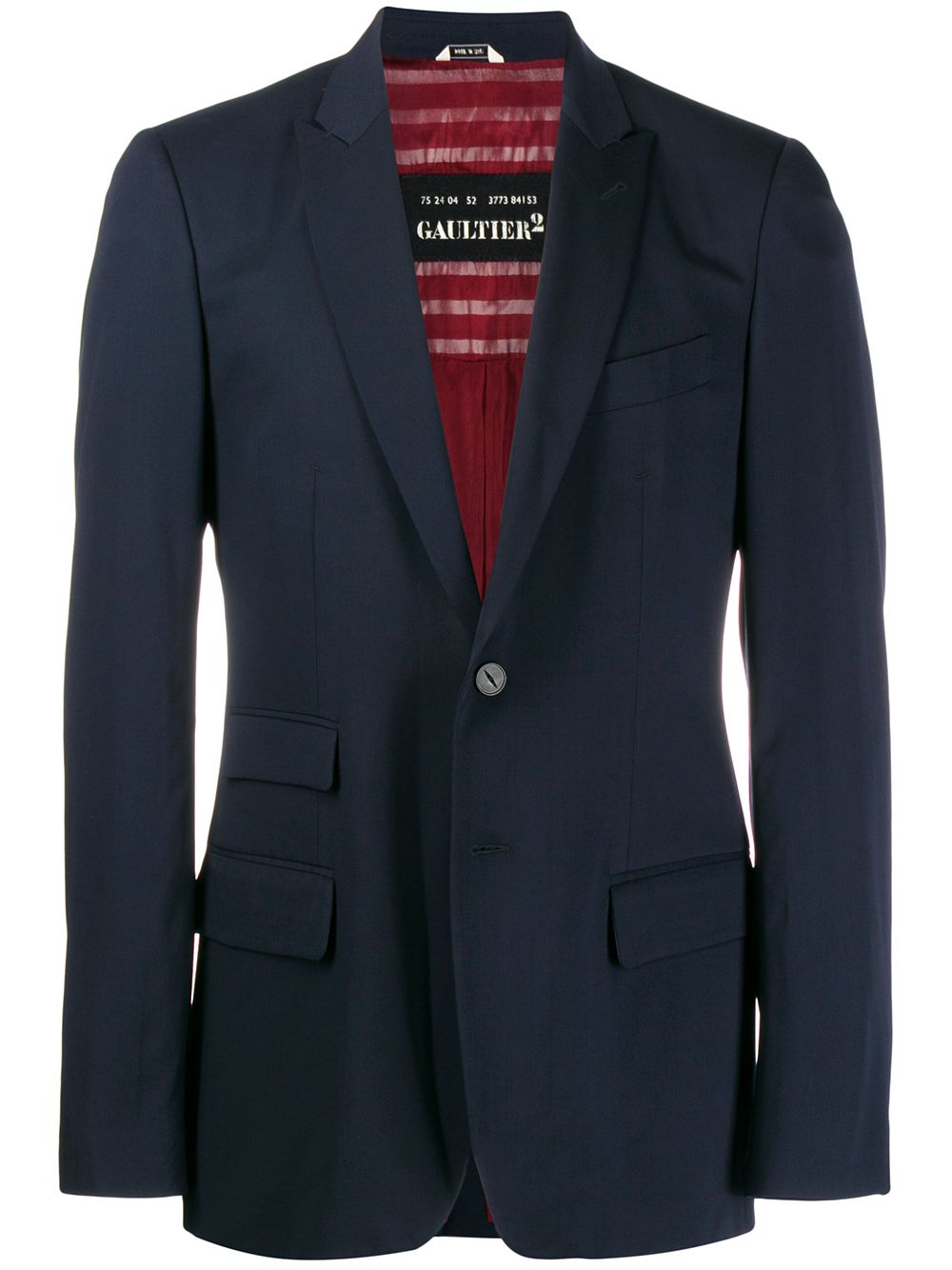 peaked notched lapel blazer