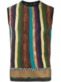 Jean Paul Gaultier Pre-Owned striped sleeveless tank - Green