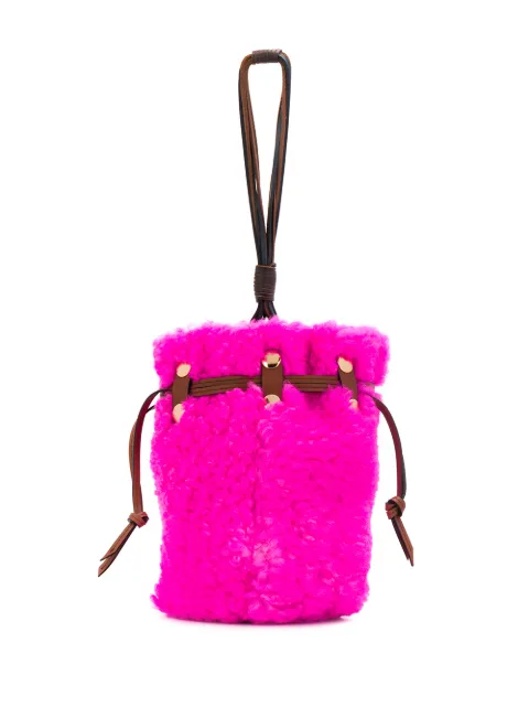 MARNI BINDLE SHEARLING BUCKET BAG