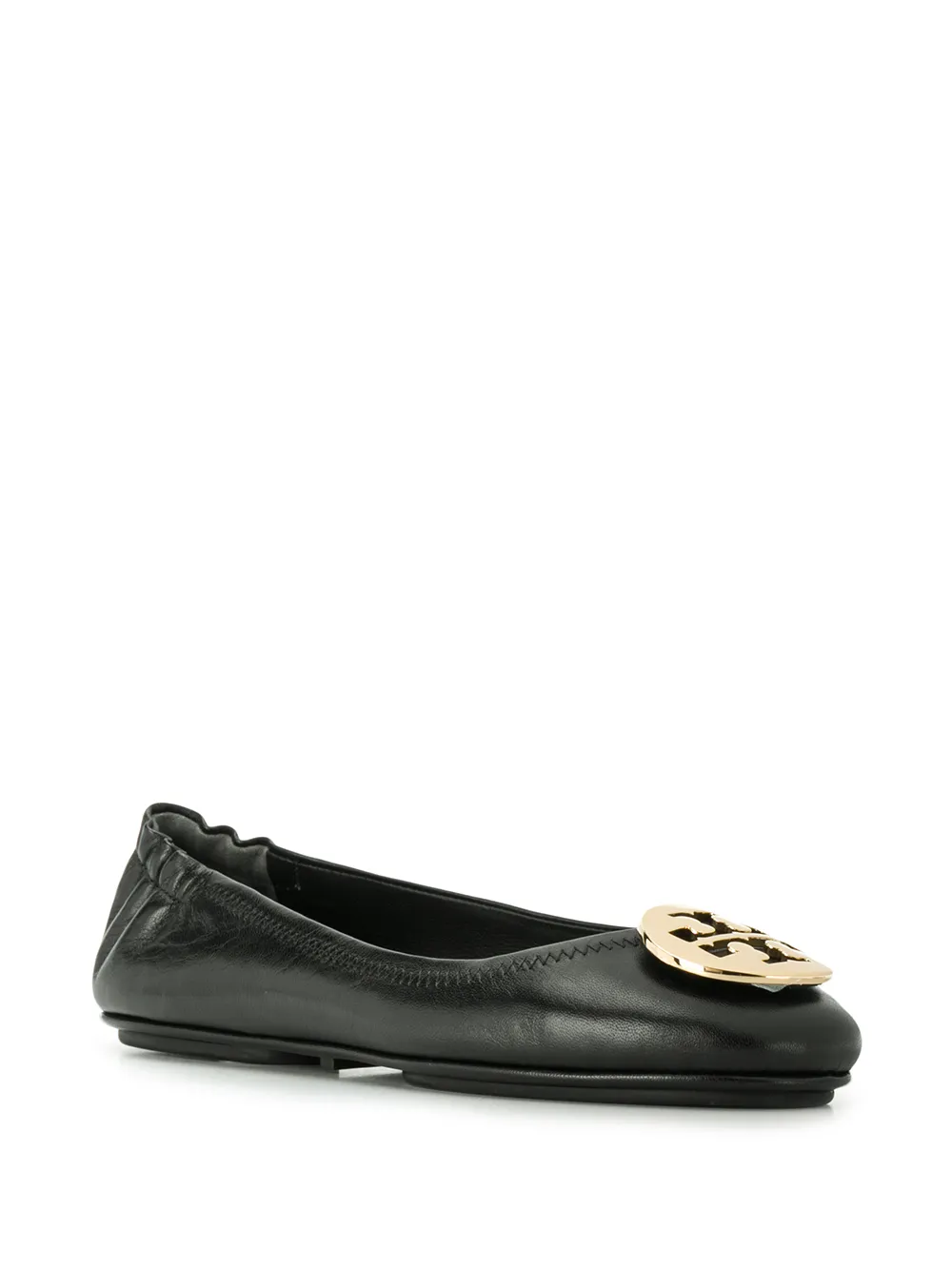 Tory Burch Ballerina's met logo applicatie - Zwart