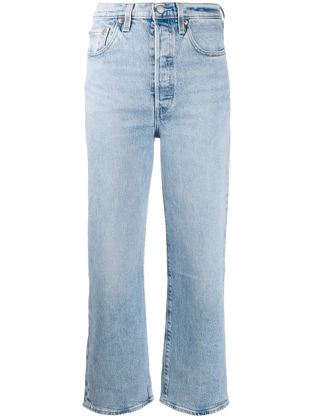 Levi's クロップド ストレートジーンズ - ブルー Levi's クロップド ストレートジーンズ - ブルー