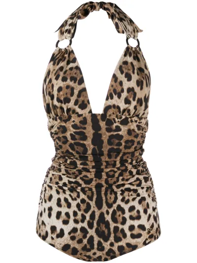 dolce gabbana leopard swimsuit