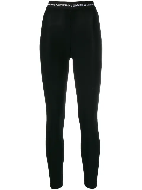 Marcelo Burlon County of Milan logo waistband leggings