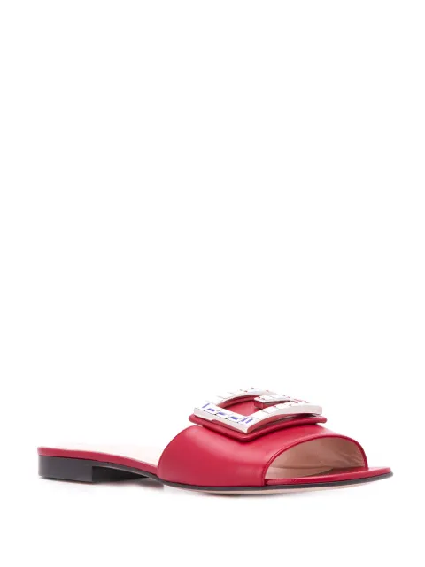 GUCCI EMBELLISHED G FLAT SANDALS