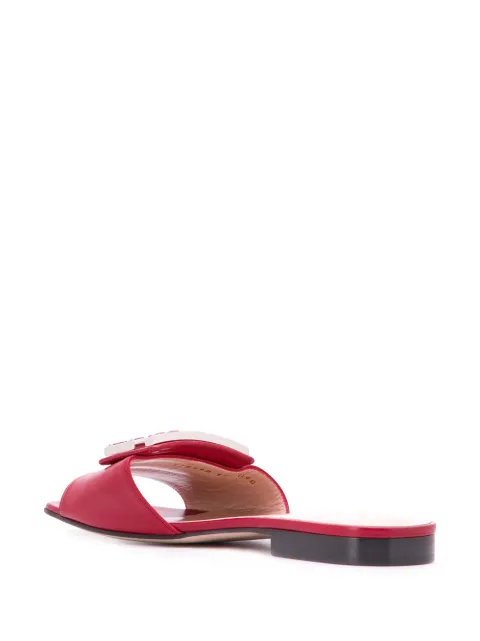 GUCCI EMBELLISHED G FLAT SANDALS