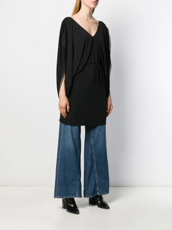 See By Chlo V-neck Jersey Dress | Black | FARFETCH BH