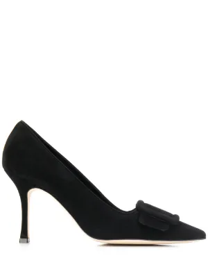 ♯369 MANOLO BLAHNIKレースアップスエードパンプス ロゴ 茶 Manolo Blahnik Asapump 70mm パンプス | ブラック | FARFETCH JP