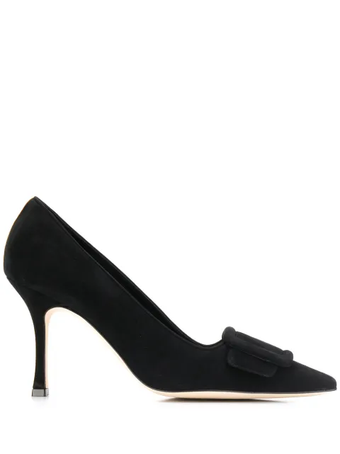 Manolo Blahnik heeled suede pumps