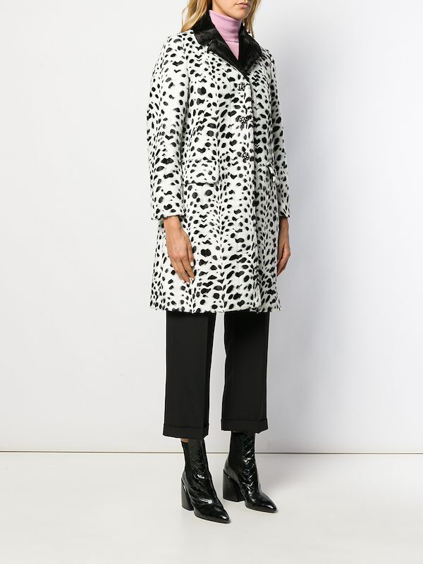 Miu Miu Polka Dot Printed Coat Farfetch