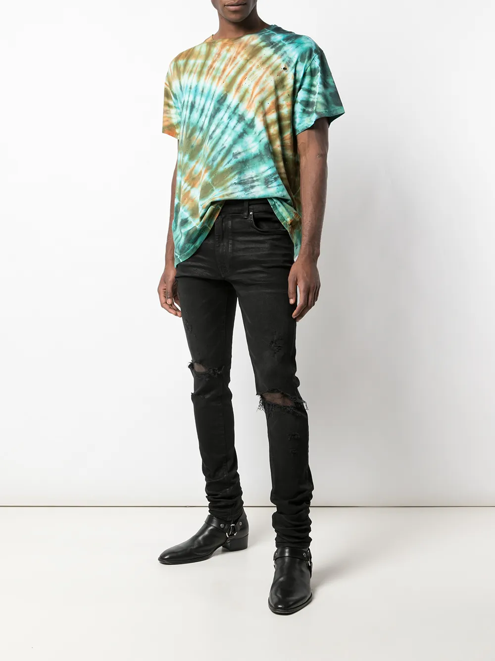 AMIRI T-shirt met tie-dye Blauw