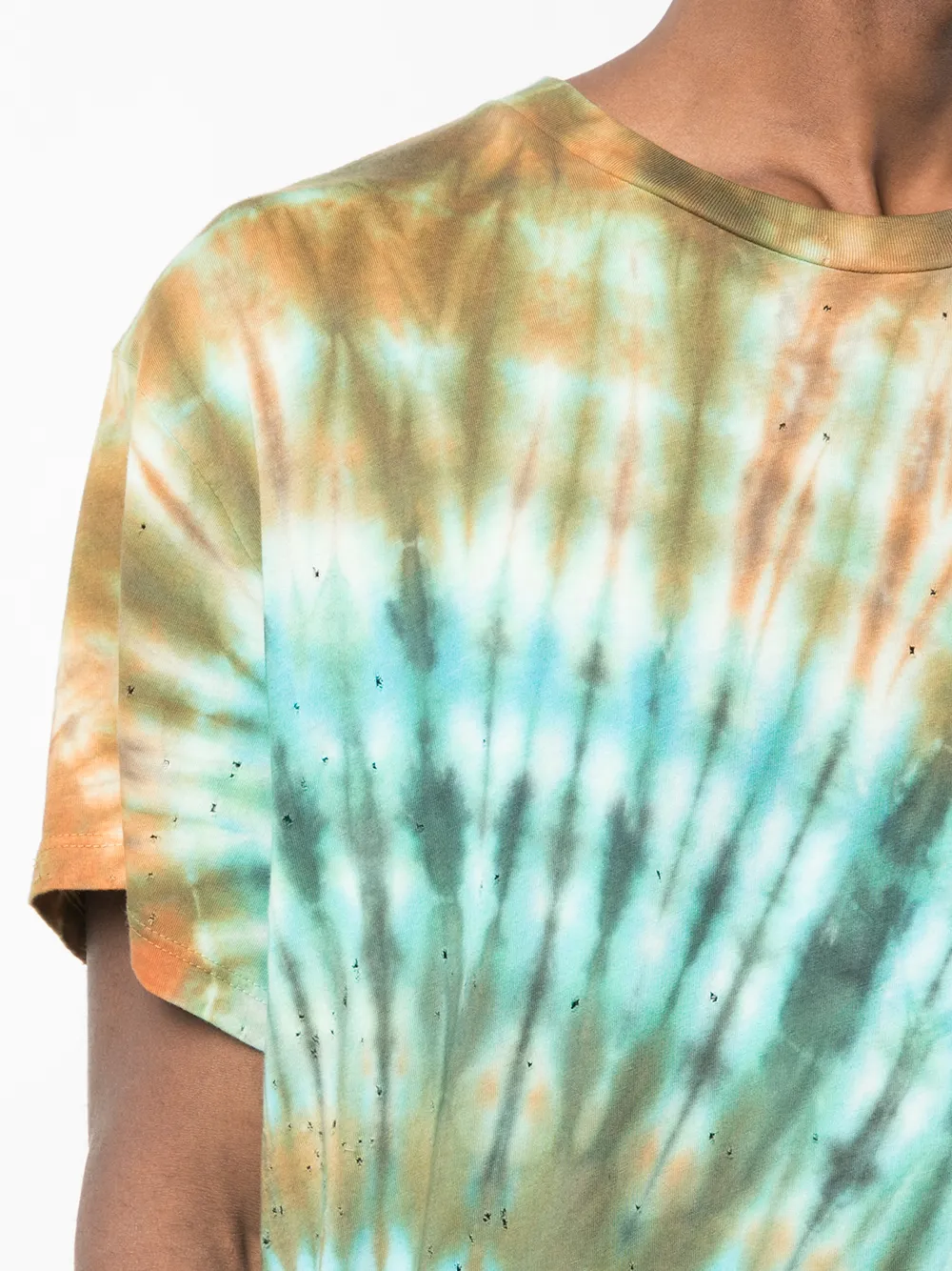 AMIRI T-shirt met tie-dye Blauw