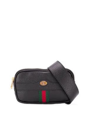 zipped Web detailed belt bag