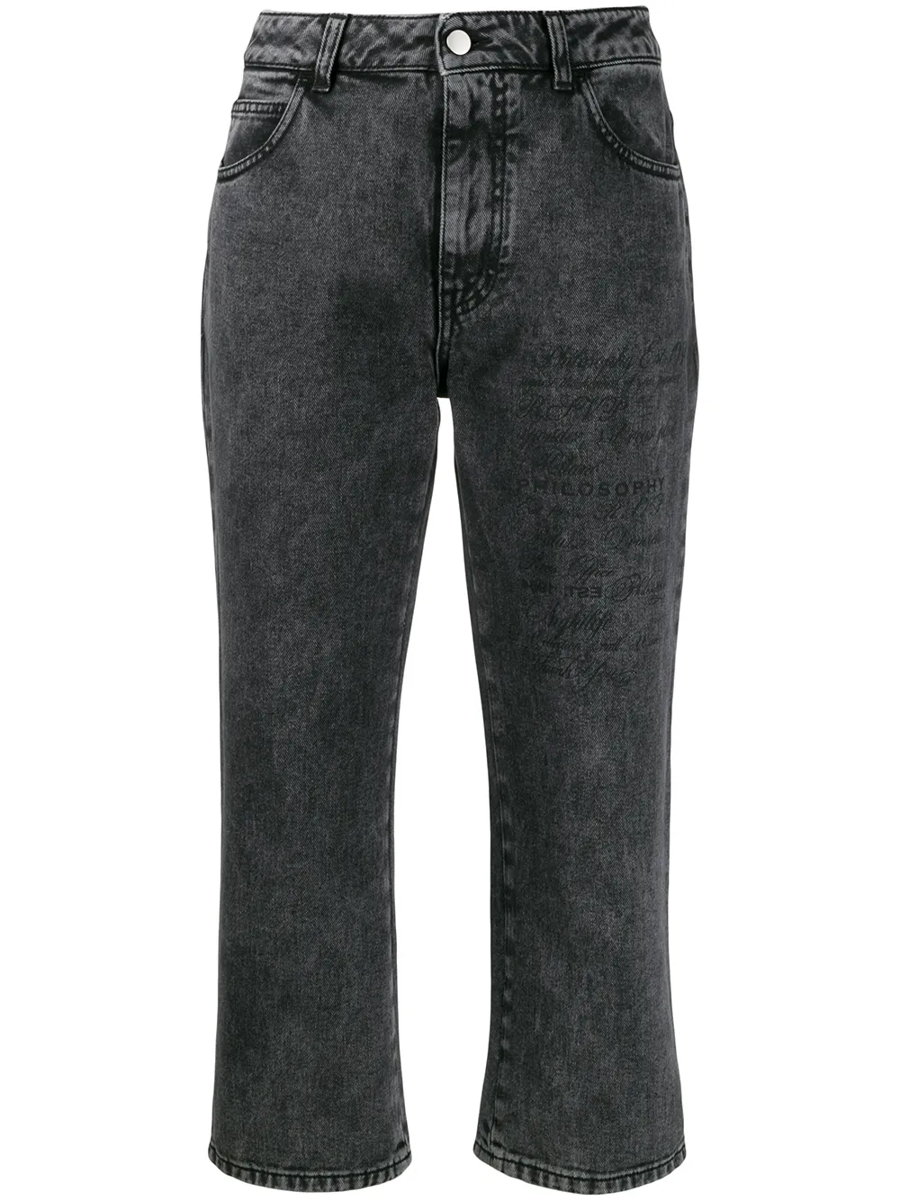 Philosophy Di Lorenzo Serafini cropped denim jeans | Grey | Image 1