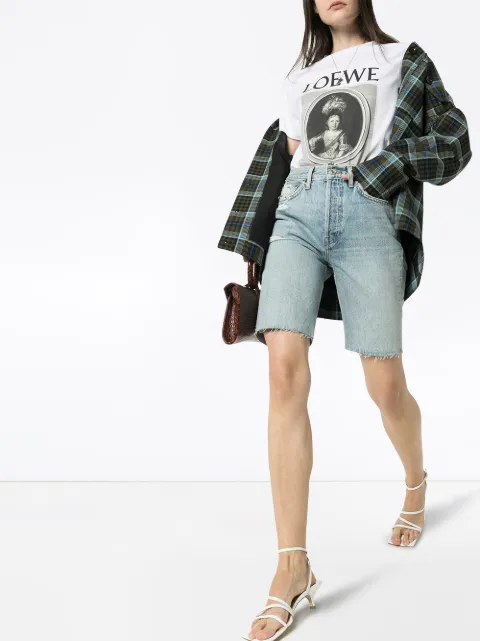 80s Distressed Denim Shorts - Farfetch