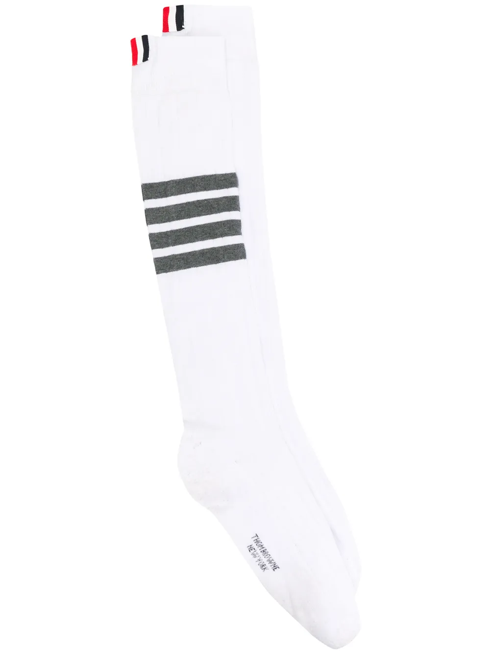 Thom Browne 4-bar Cotton Socks In White