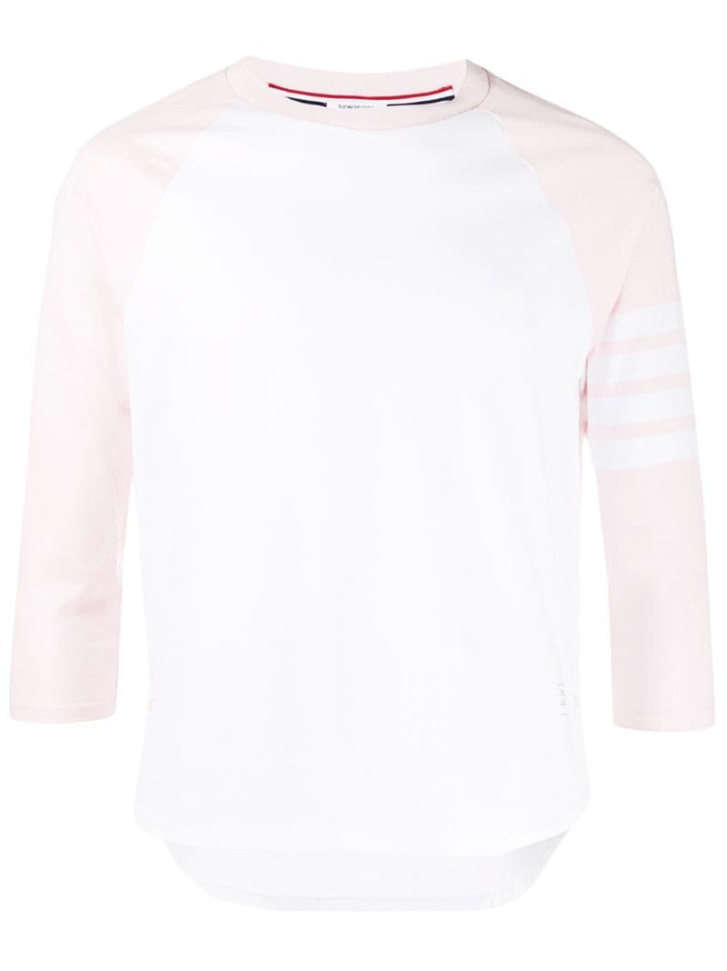 Thom Browne 4-bar Baseball T-shirt In White