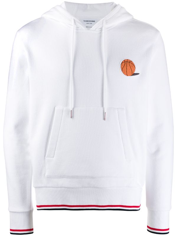 thom browne white hoodie