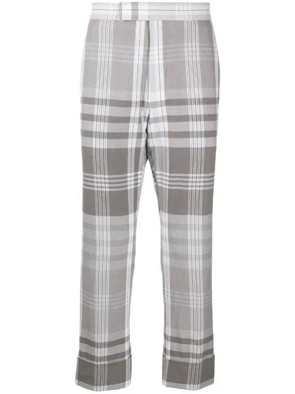 tartan cropped trousers