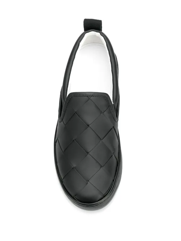 Shop Bottega Veneta Intrecciato slip-on sneakers with Express Delivery -  FARFETCH