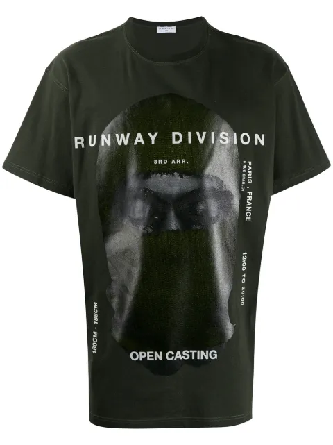 Click to view more detailed imagery on our partner's website Ih Nom Uh Nit Kanye Mask Print Cotton Jersey T-shirt In 095 Military Green