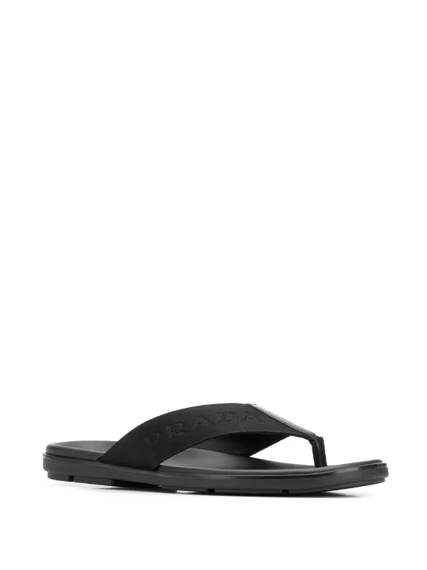 prada logo flip flop