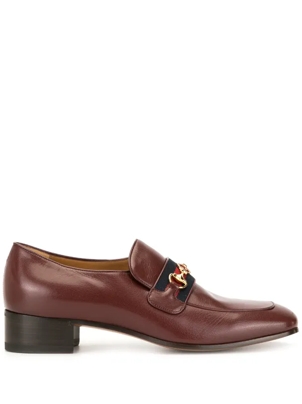 leather loafer with interlocking g horsebit
