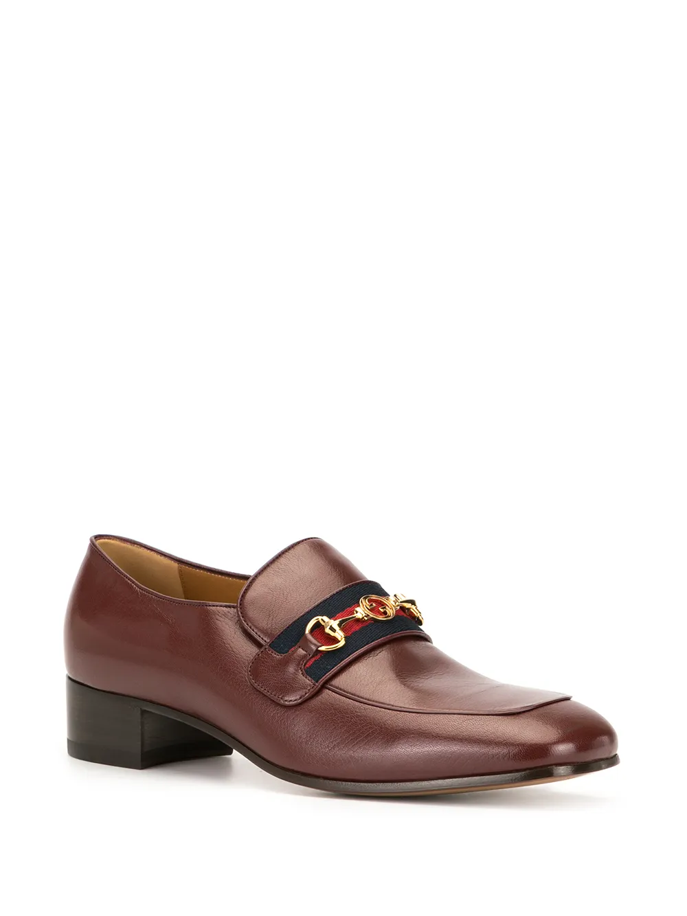 leather loafer with interlocking g horsebit