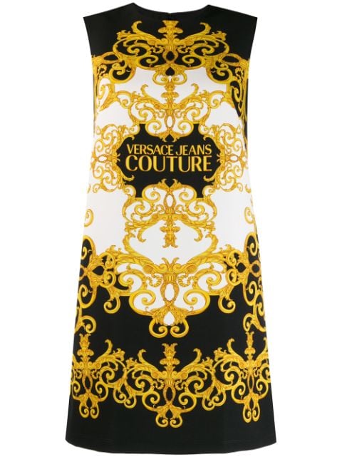 Versace Jeans Couture Baroque Print Dress | Farfetch.com