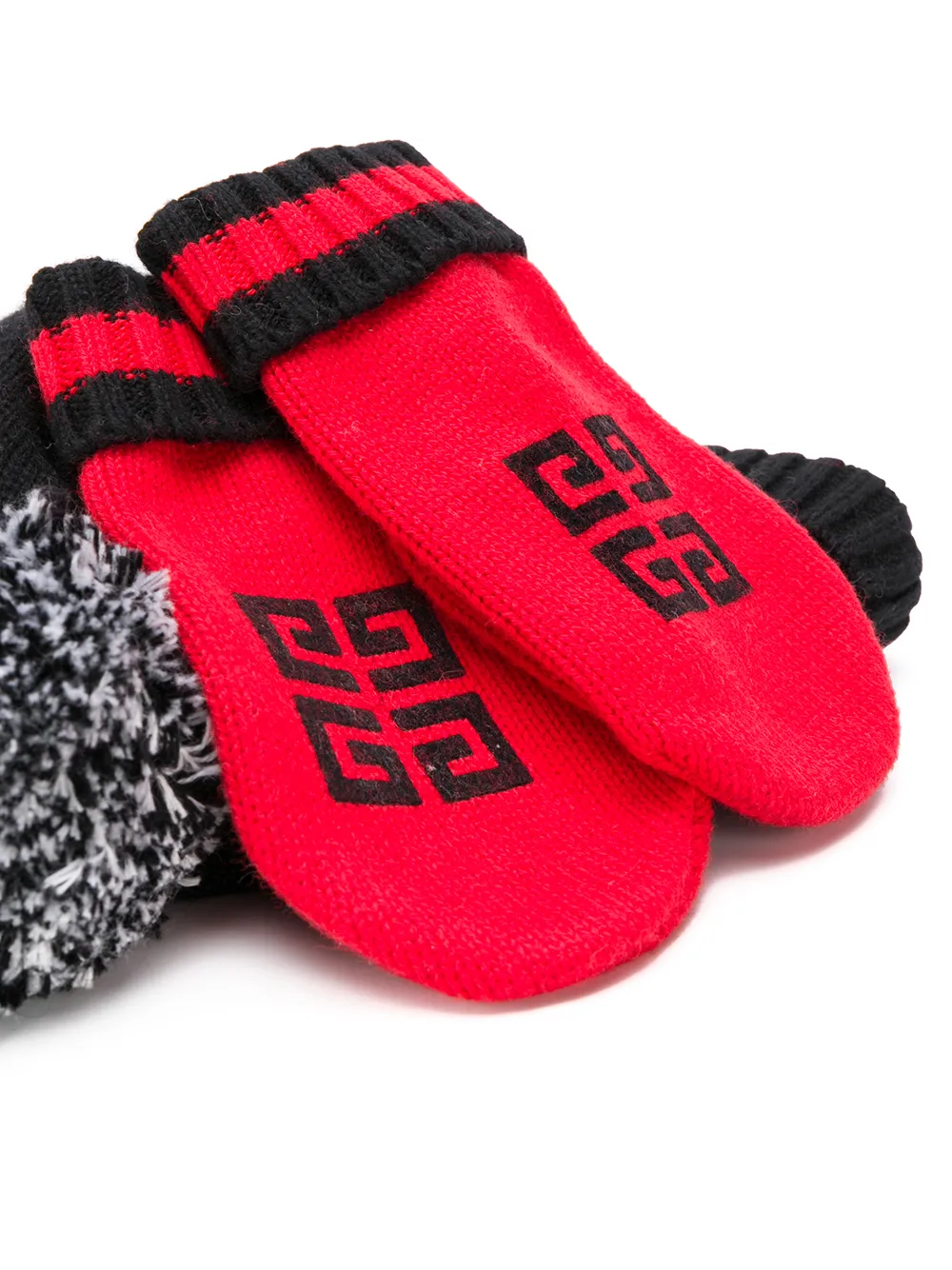  Givenchy Kids Set Aus Beanie Und Fäustlingen   Schwarz 
