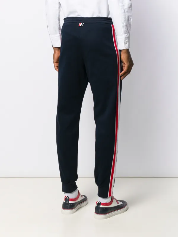 Shop Thom Browne interlock RWB stripe 