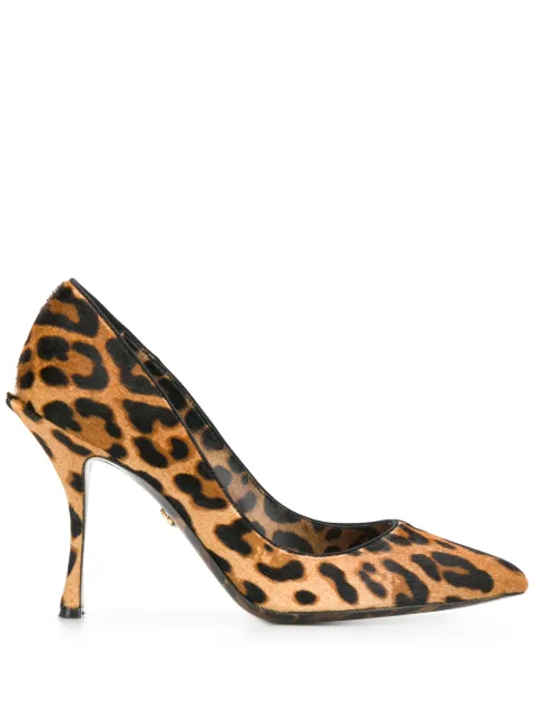 Click to view more detailed imagery on our partner's website Dolce & Gabbana Decollete 'In Cavallino With Leopard Print In Brown