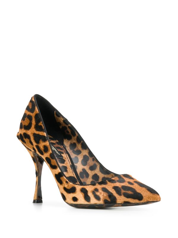 Shop Dolce & Gabbana leopard-print pony hair pumps with Express Delivery -  FARFETCH