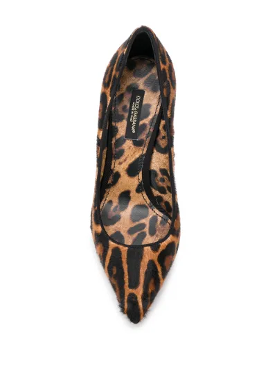 leopard calf hair pumps