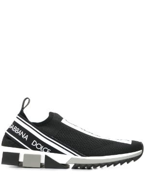 for Men Save 49% Mens Trainers Dolce & Gabbana Trainers Dolce & Gabbana Rubber Logo Print Slip-on Trainers in Black Green 