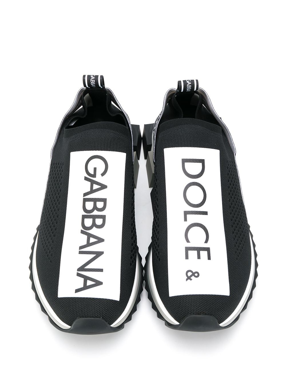 Dolce & Gabbana paint-splatter platform slides - Black
