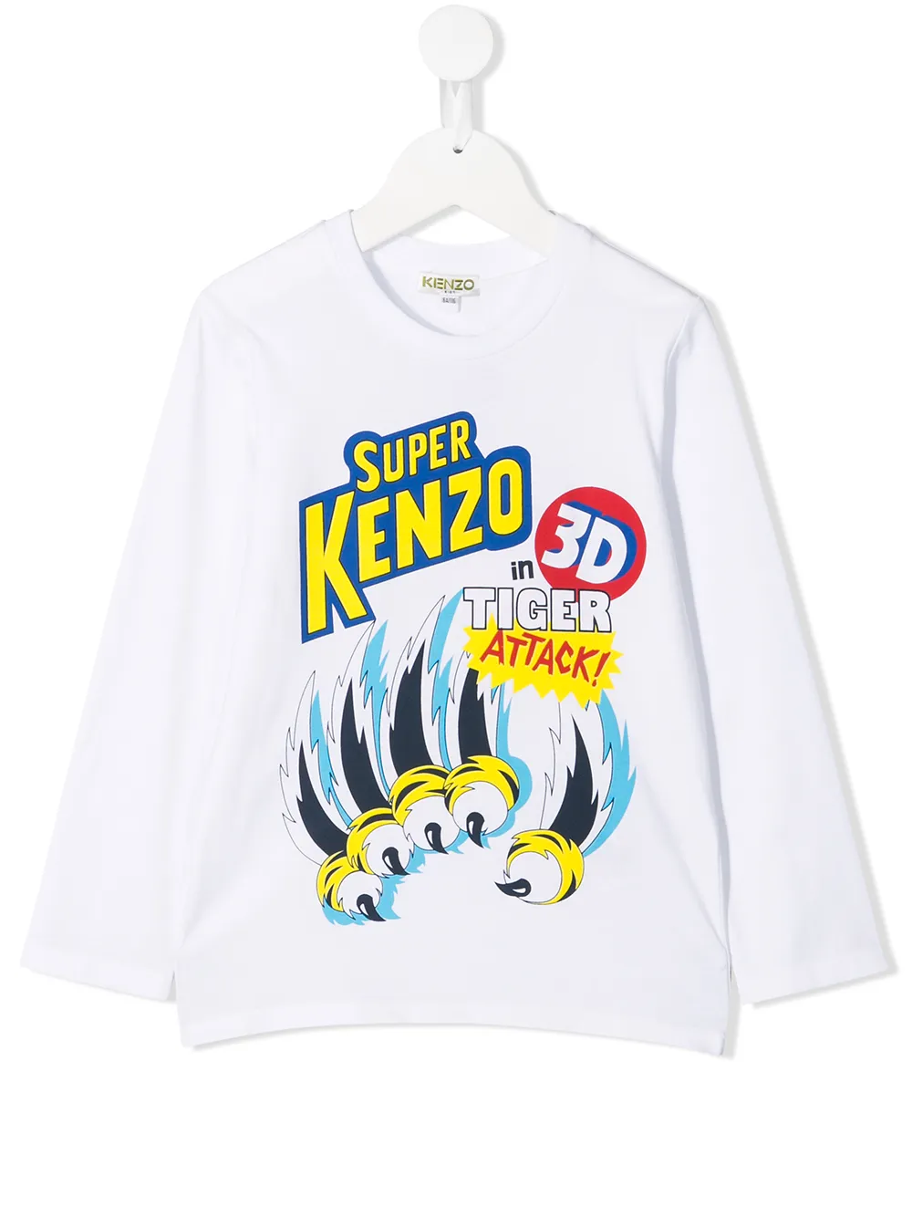 фото Kenzo kids футболка с принтом super kenzo