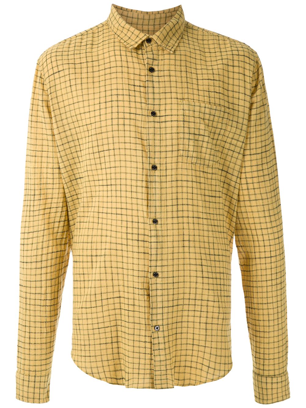 Osklen Check Print Shirt In Yellow