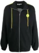 Image 1 of McQ Swallow logo patch zip-up sweatshirt