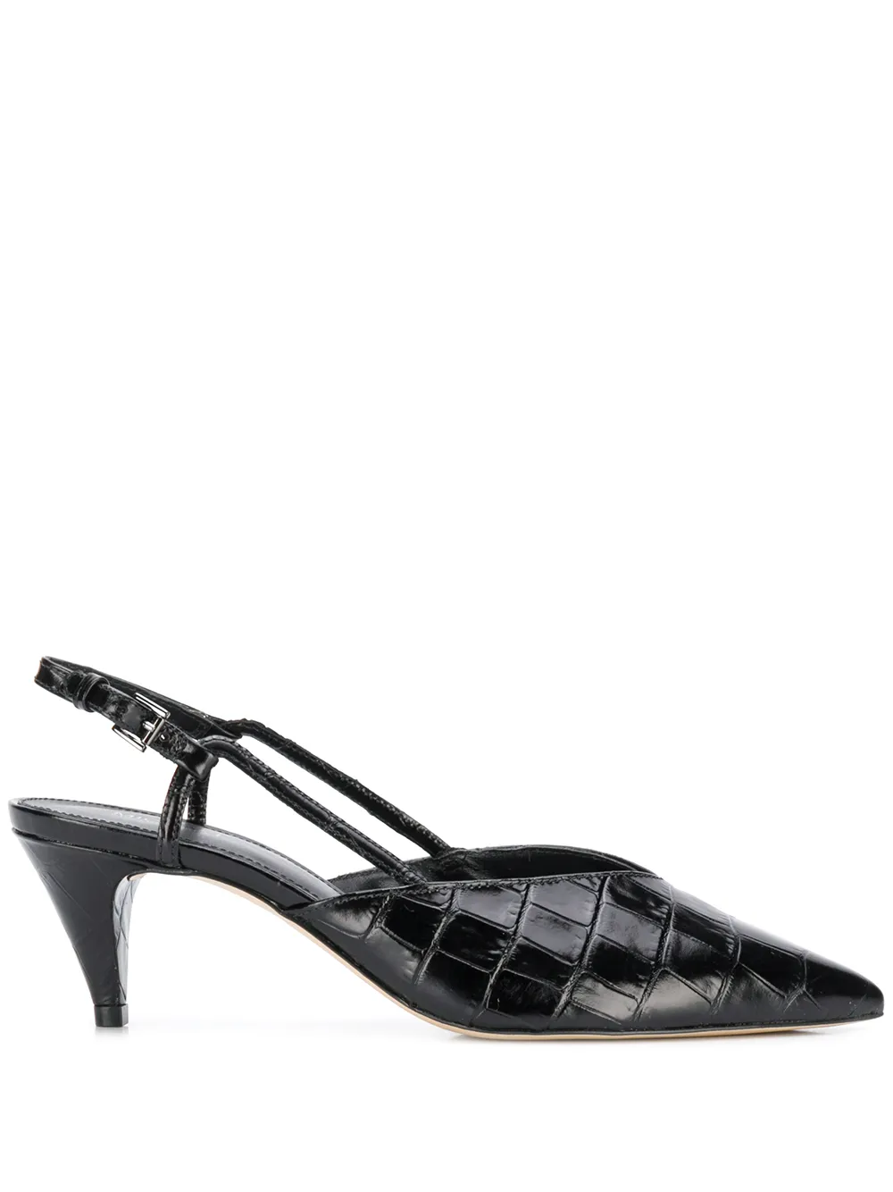 Michael Michael Kors embossed kitten-heel pumps