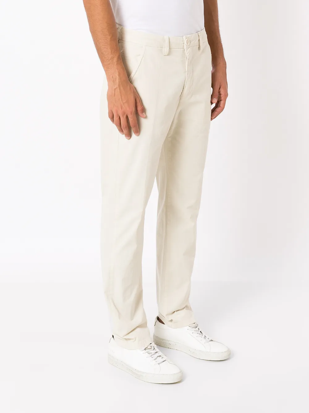 Osklen mid-rise stretch-cotton trousers Beige