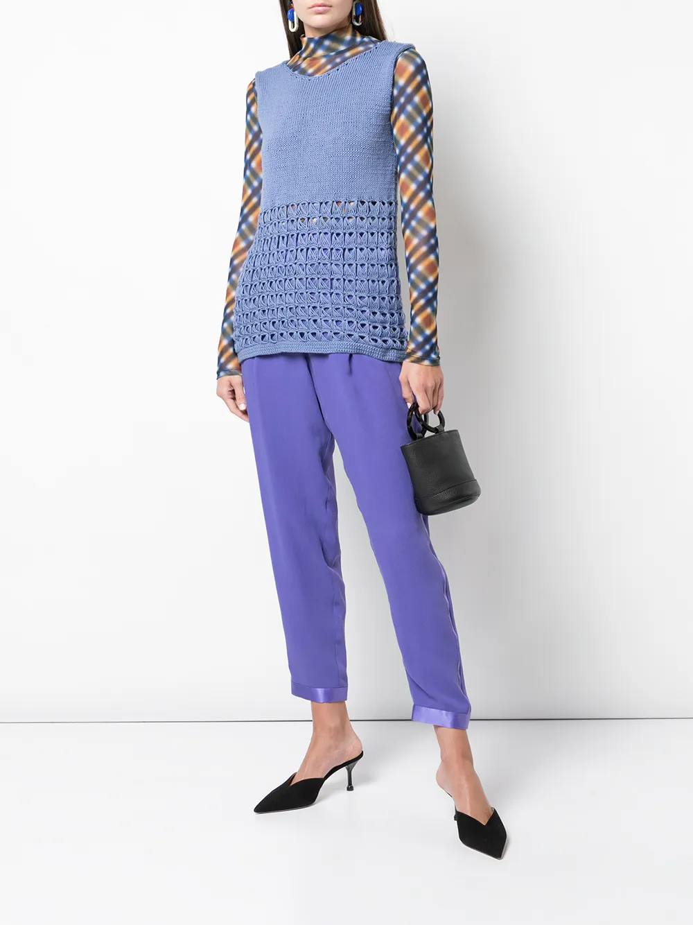 VOZ Mouwloze top - Blauw