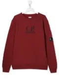 C.P. Company Kids logo sweater - Red