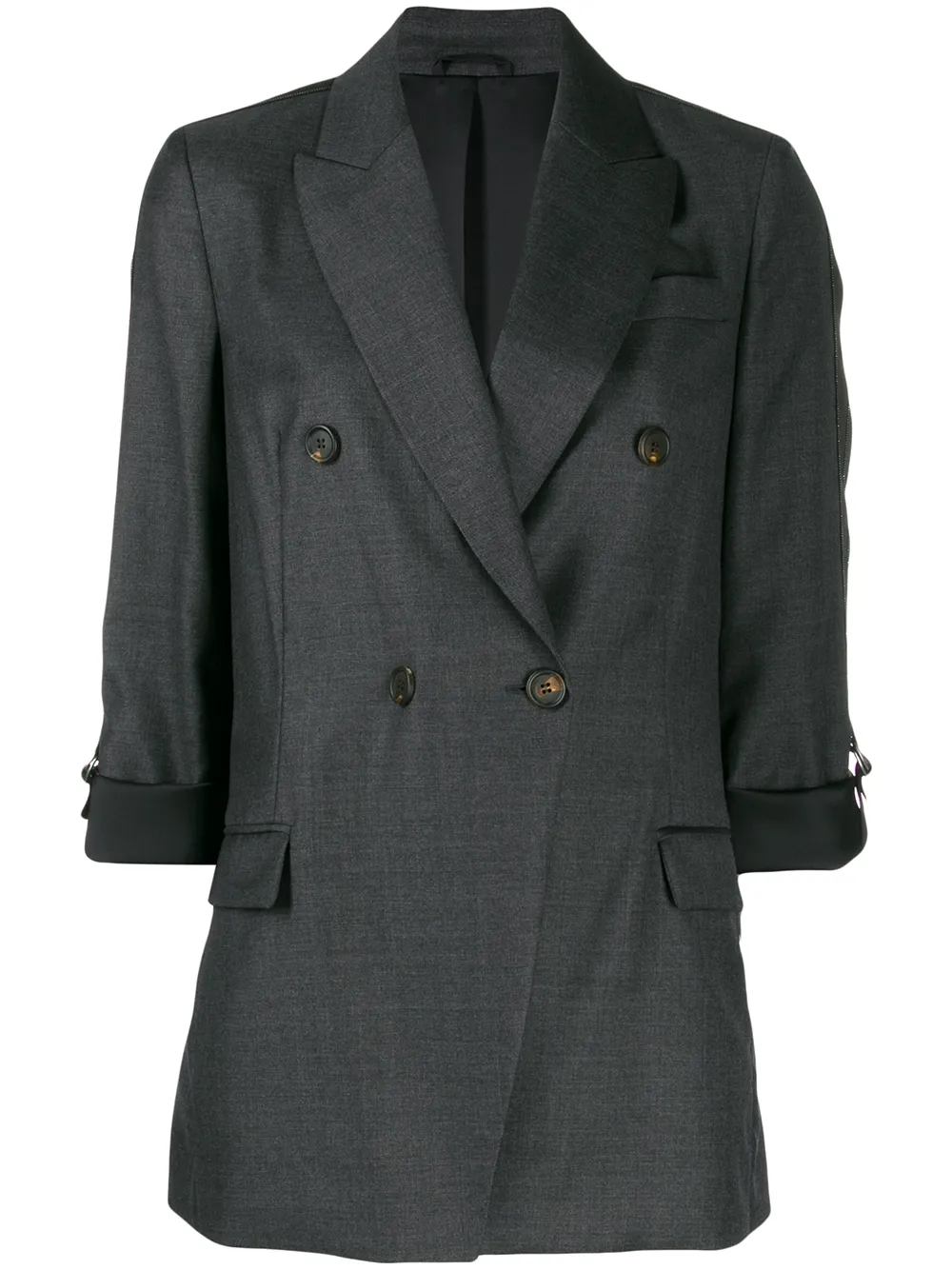 Brunello Cucinelli Getailleerde blazer Grijs