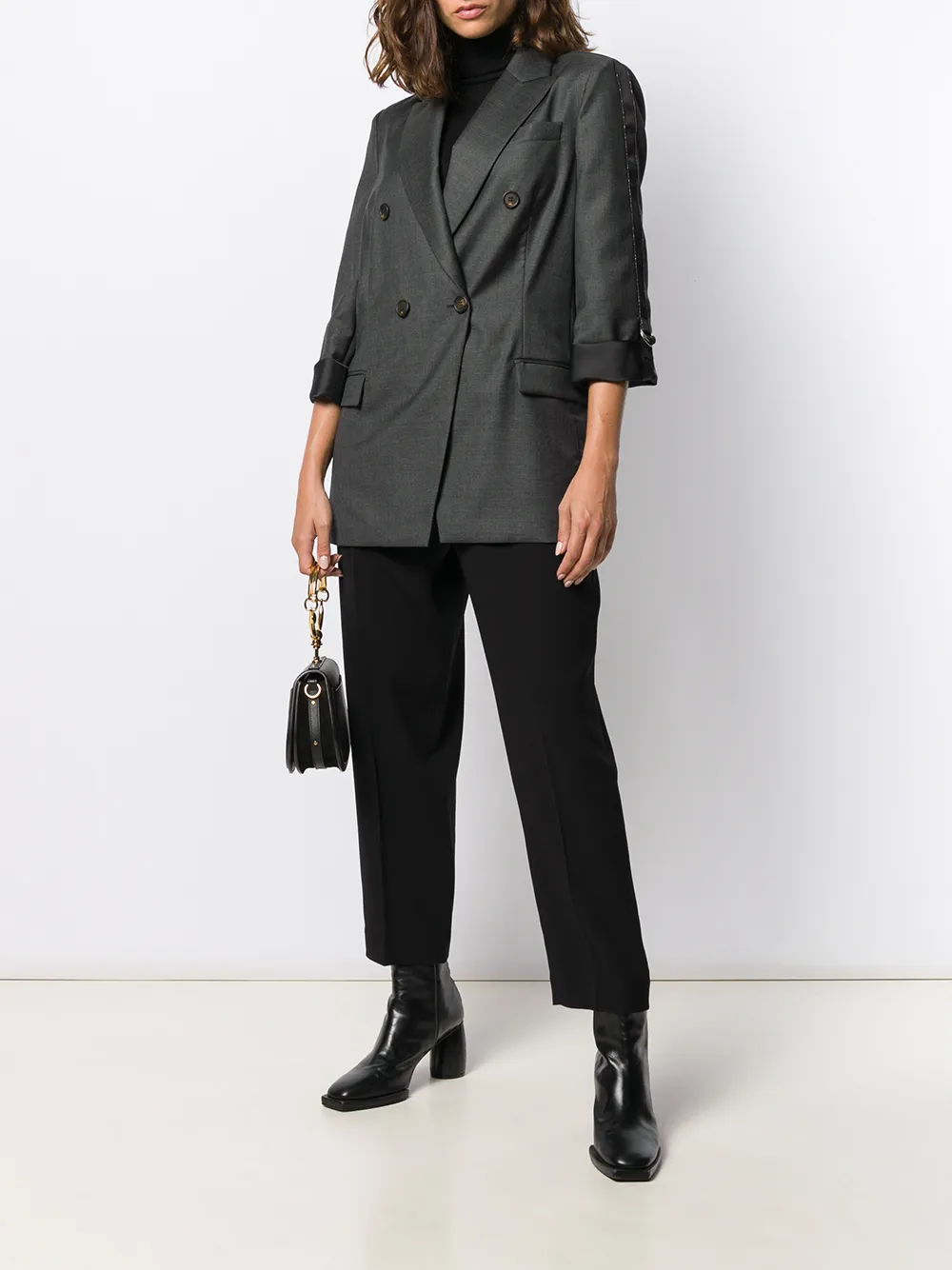 Brunello Cucinelli Getailleerde blazer Grijs